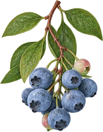 The drawing: blueberry