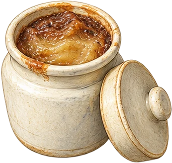 The drawing: civet, paste pot