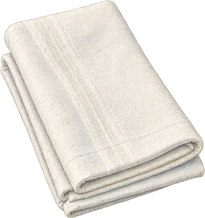 The drawing: clean linen, towel in thirds