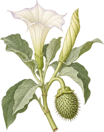 The drawing: datura