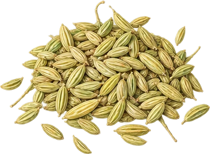 The drawing: fennel, seed heap