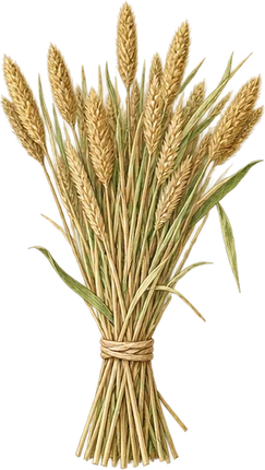 The drawing: hay, sweet vernal grass bunch