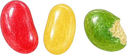The drawing: jelly bean