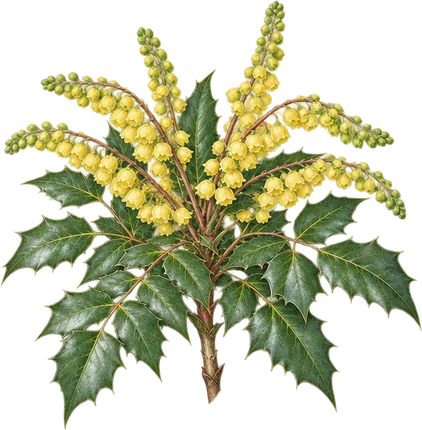 The drawing: mahonia