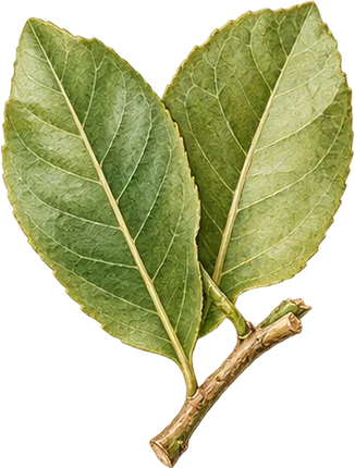 The drawing: mate, leafy twig
