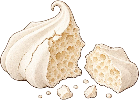 The drawing: meringue