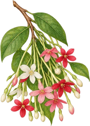 The drawing: rangoon creeper