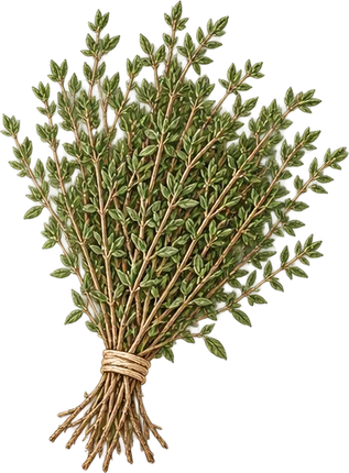 The drawing: thyme, fresh bunch