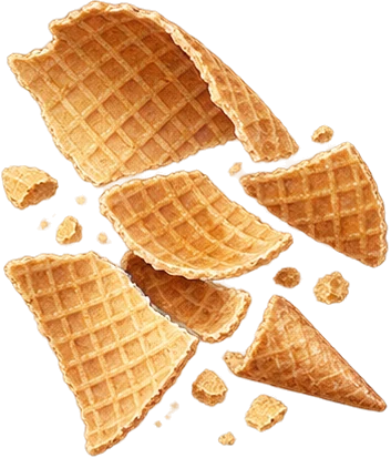 The drawing: waffle cone