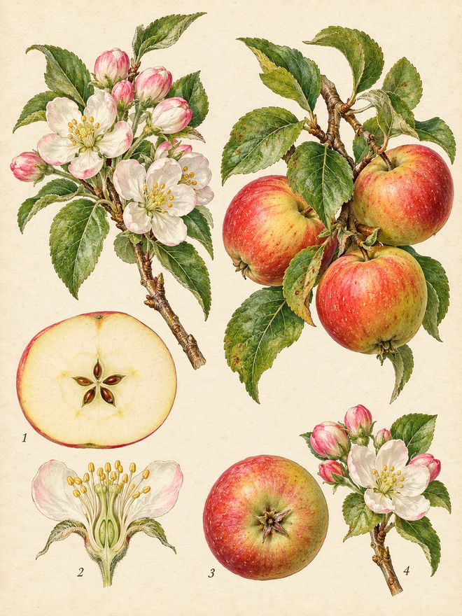 The plate: apple