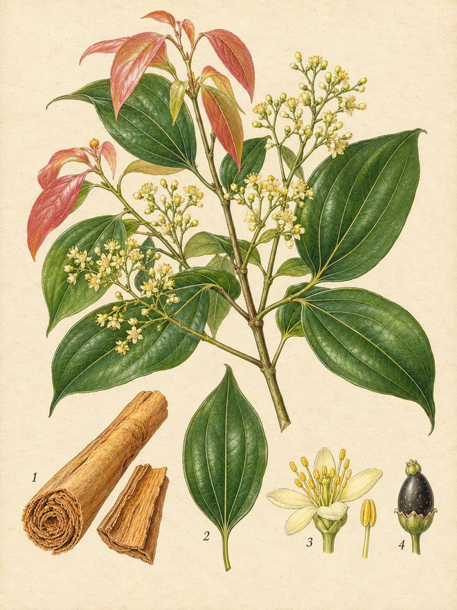 The plate: cinnamon