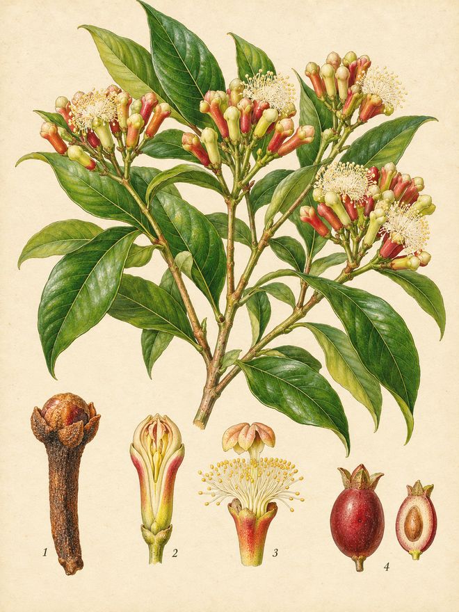 The plate: clove