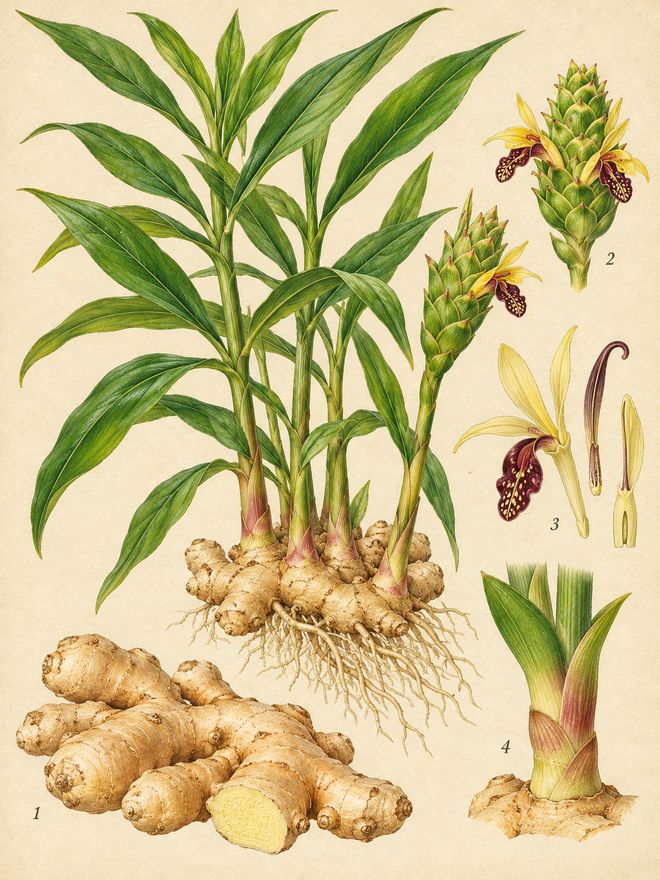 The plate: ginger
