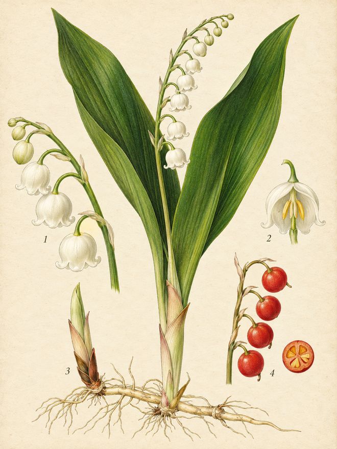 The plate: lily of the valley