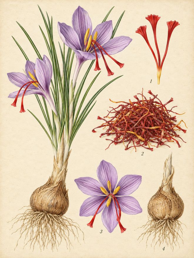 The plate: saffron