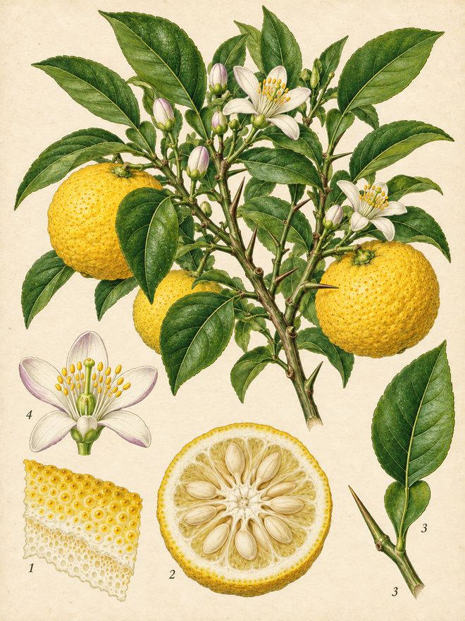 The plate: yuzu