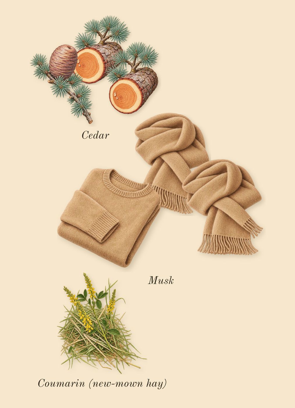 Colonia C.L.U.B., dry-down: Cedar, Musk, Coumarin (new-mown hay)