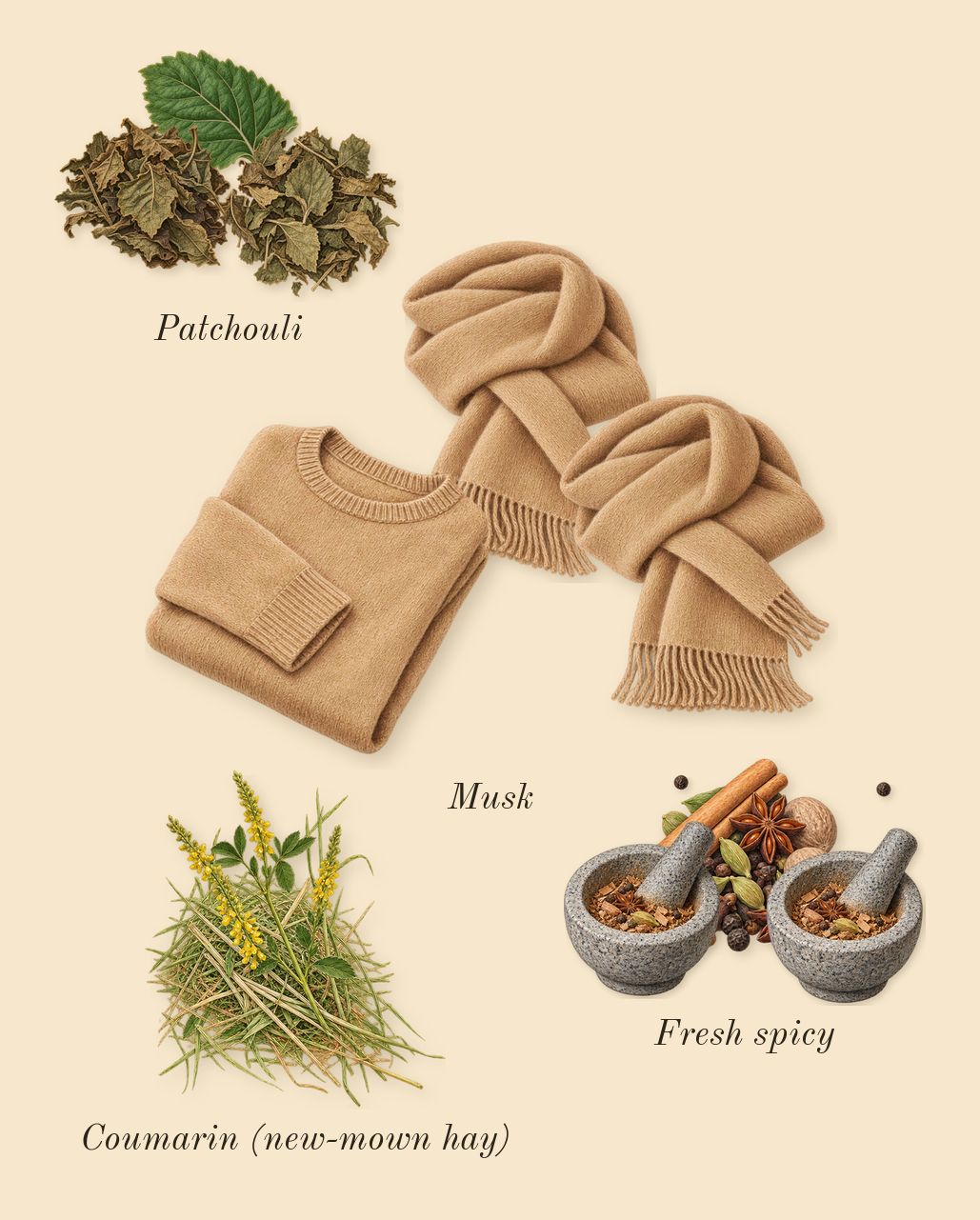Turathi Blue, dry-down: Musk, Patchouli, Fresh spicy, Coumarin (new-mown hay)