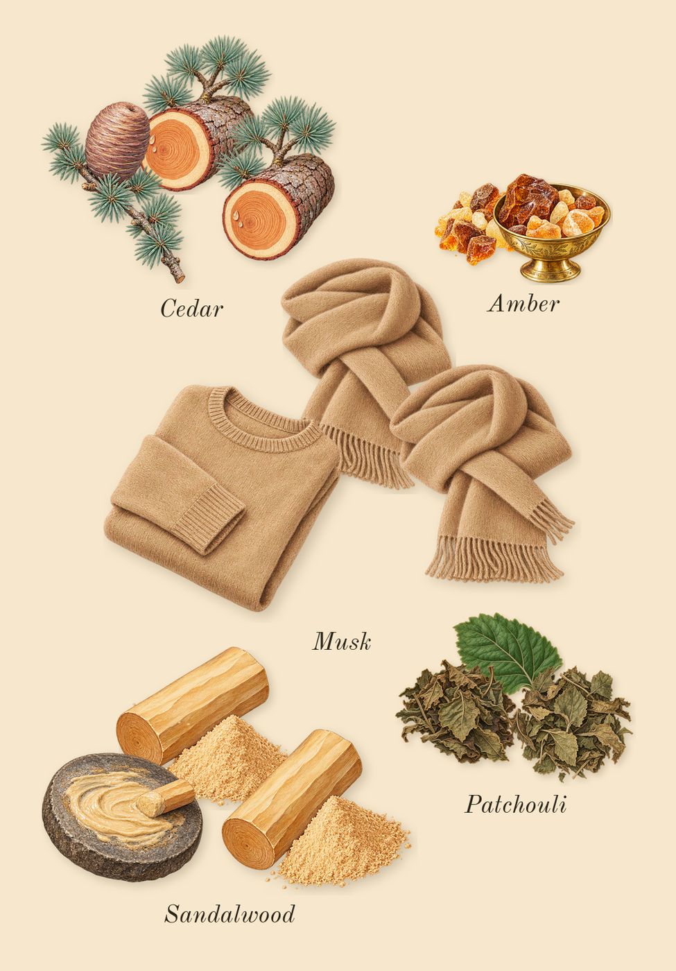 Wisal Dhahab, dry-down: Musk, Sandalwood, Cedar, Patchouli, Amber