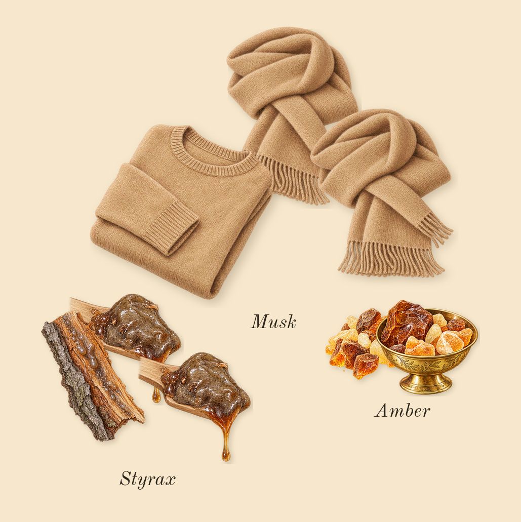 Wisal, dry-down: Styrax, Amber, Musk