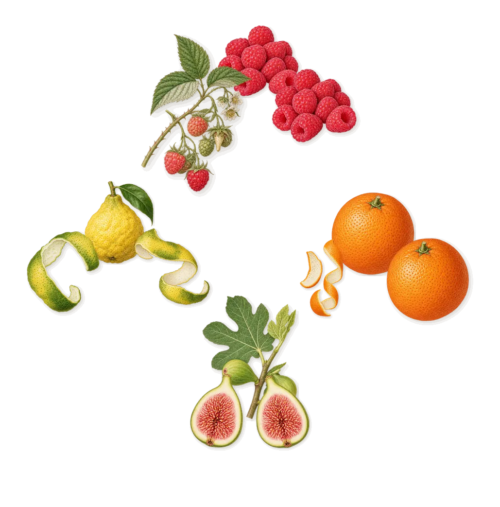 Pink Sugar, when you spray it: Raspberry, Sweet orange, Bergamot, Fig