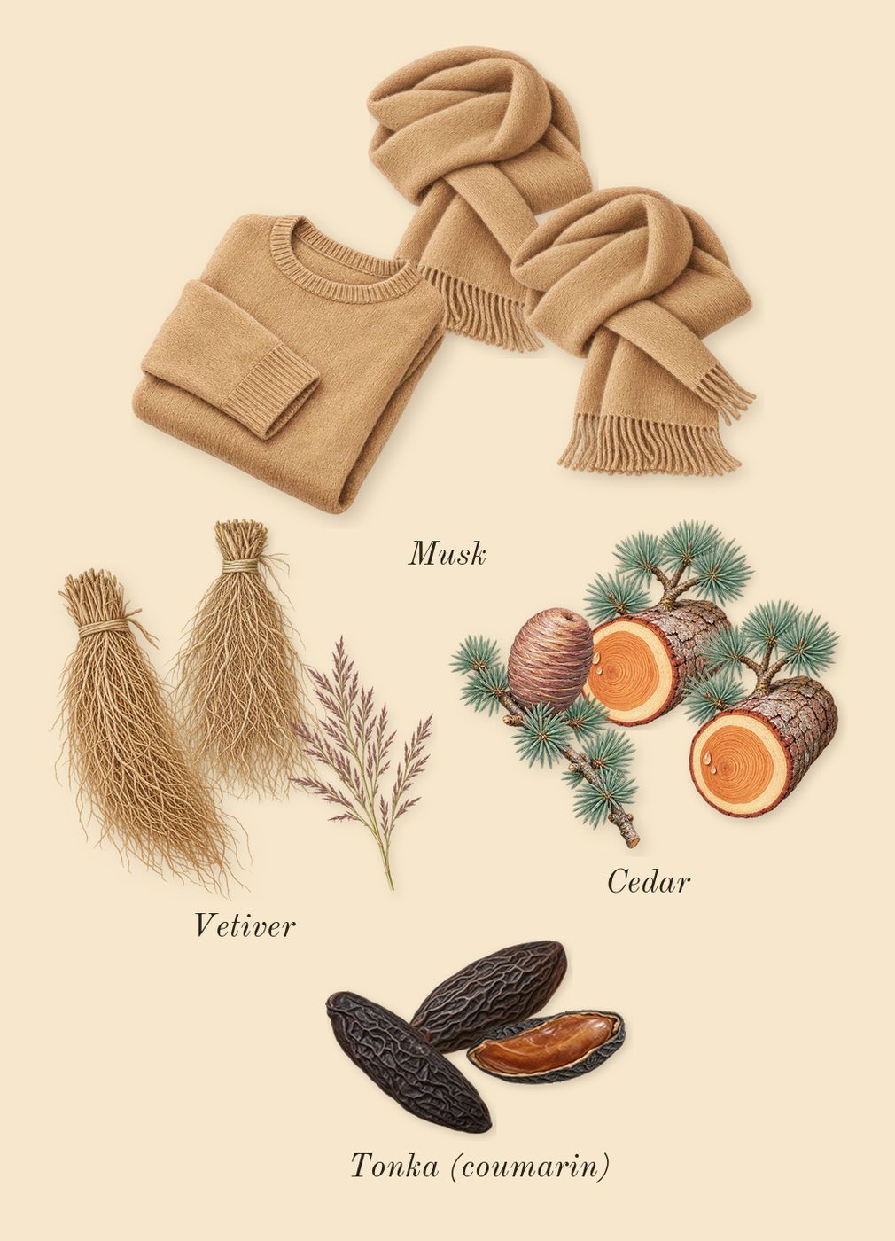 Odyssey Mega, dry-down: Musk, Cedar, Vetiver, Tonka (coumarin)