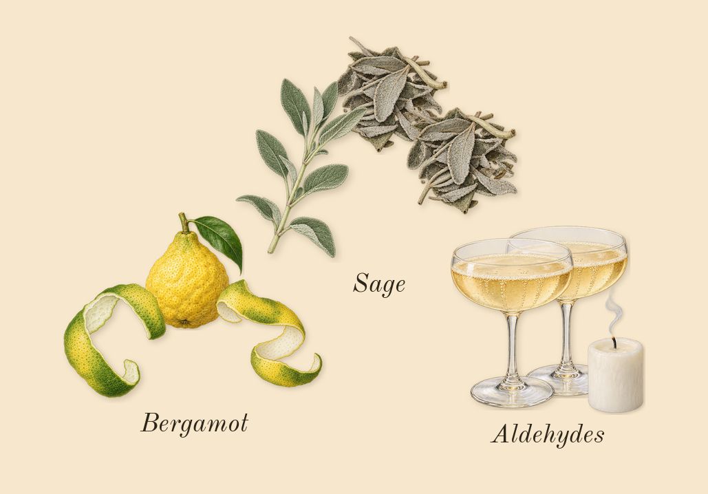 Code, top notes: Bergamot, Sage, Aldehydes
