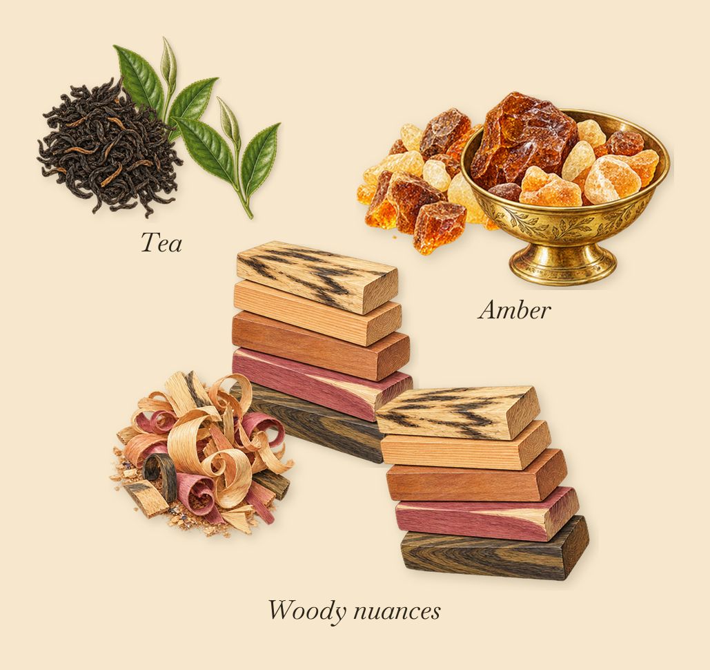 Figuier Eden, what stays: Amber, Woody nuances, Tea