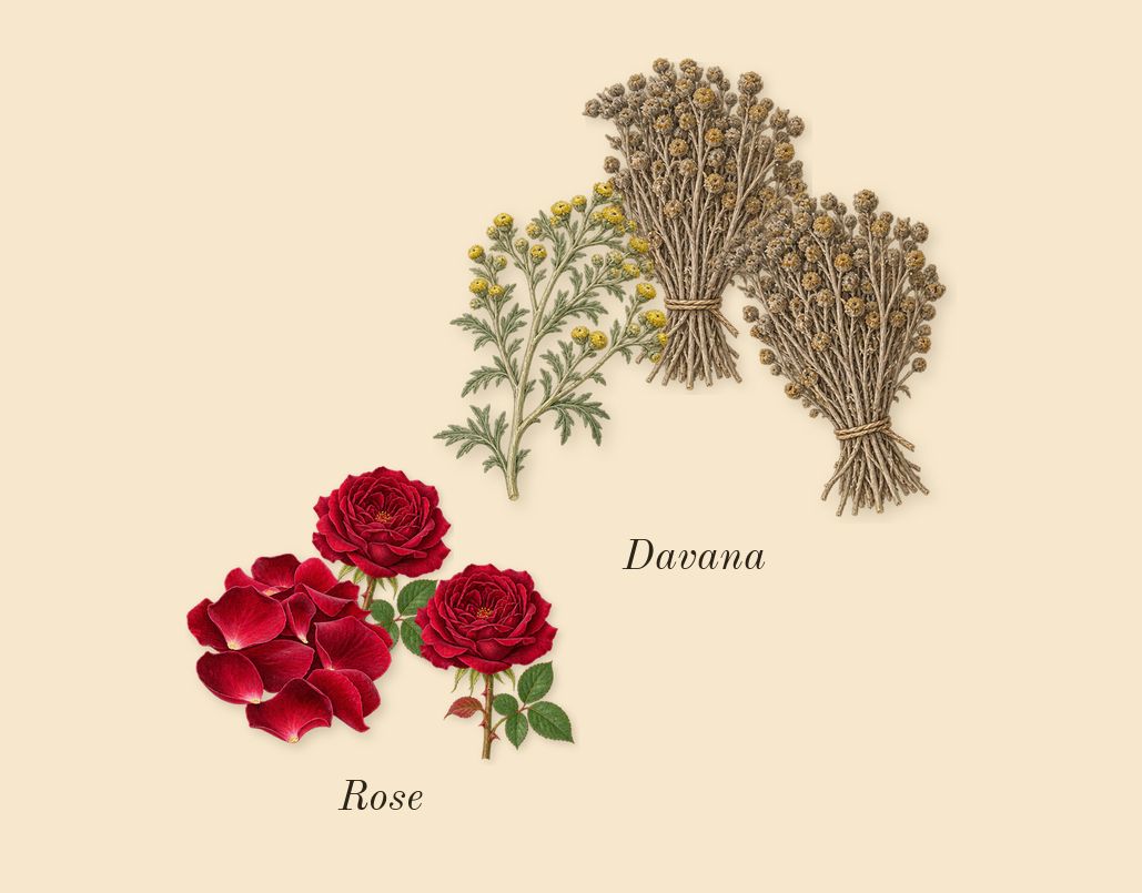 Sì, heart: Rose, Davana