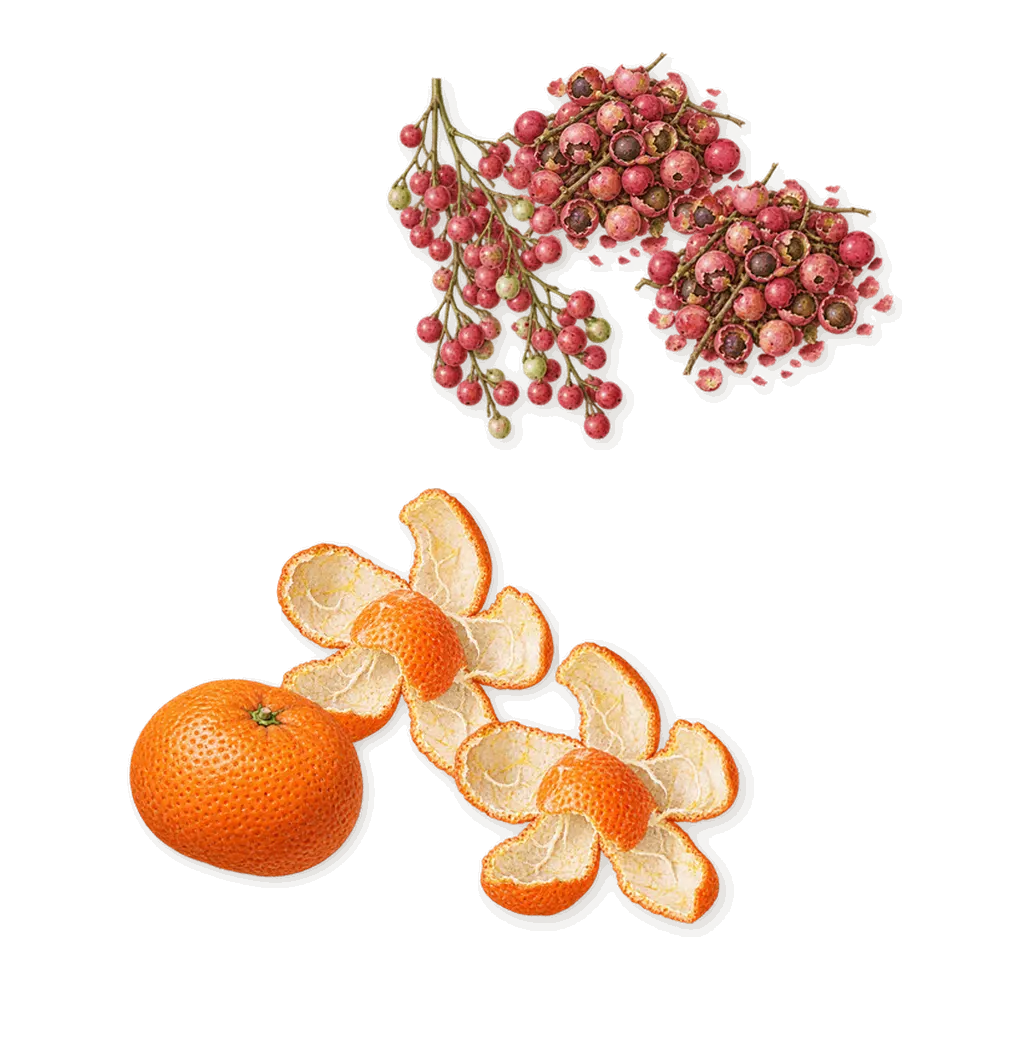 Stronger With You, when you spray it: Mandarin, Pink pepper
