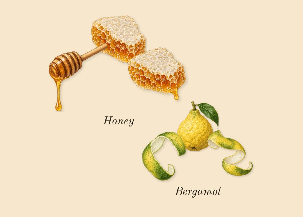 Honey Oud, top notes: Honey, Bergamot