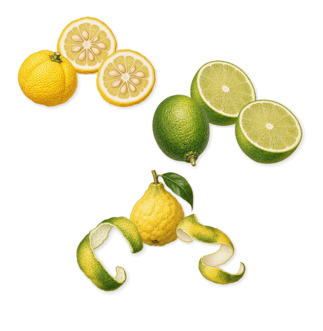 003 French Yuzu, when you spray it: Bergamot, Yuzu, Lime