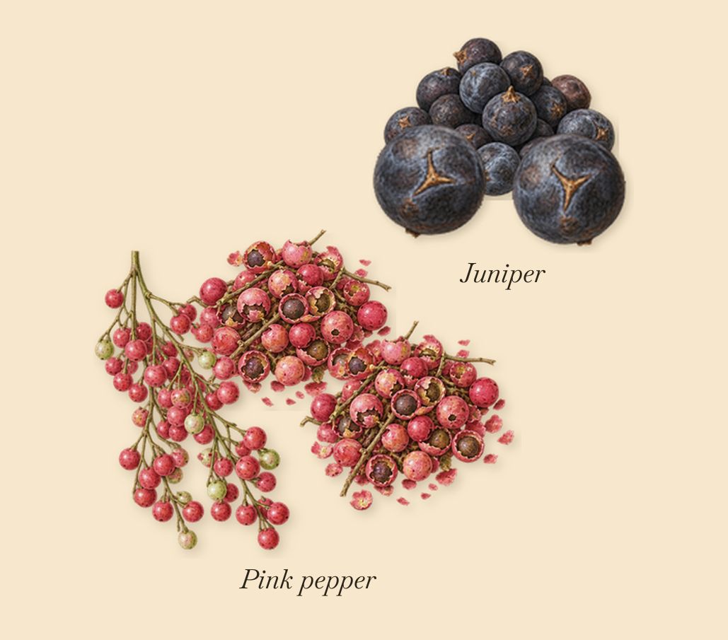 Sister Dreamer, when you spray it: Pink pepper, Juniper