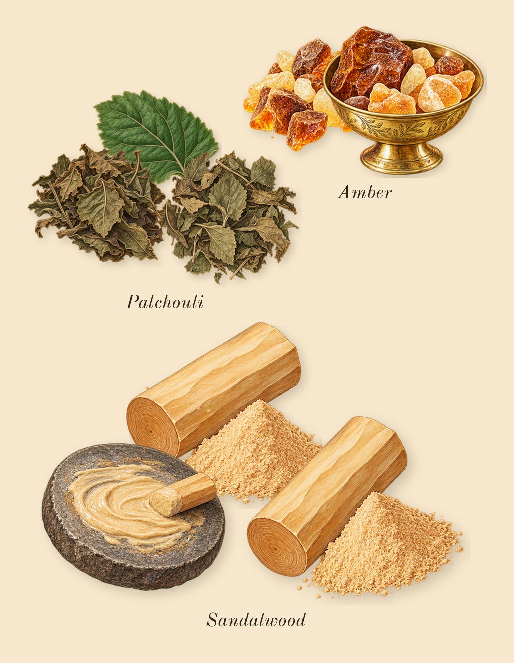 Eternity, dry-down: Patchouli, Sandalwood, Amber
