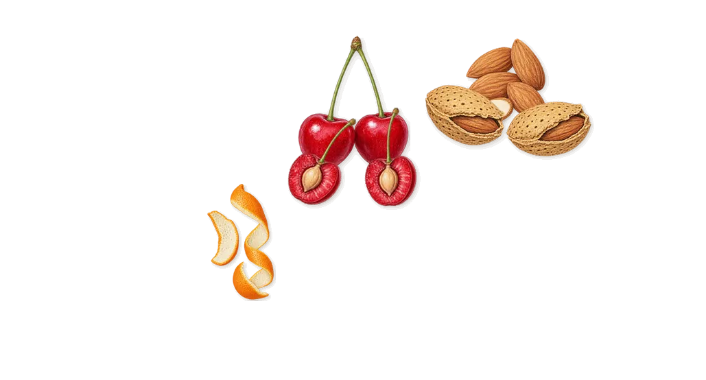 Very Good Girl Elixir, when you spray it: Cherry, Almond, Limonene (orange peel)
