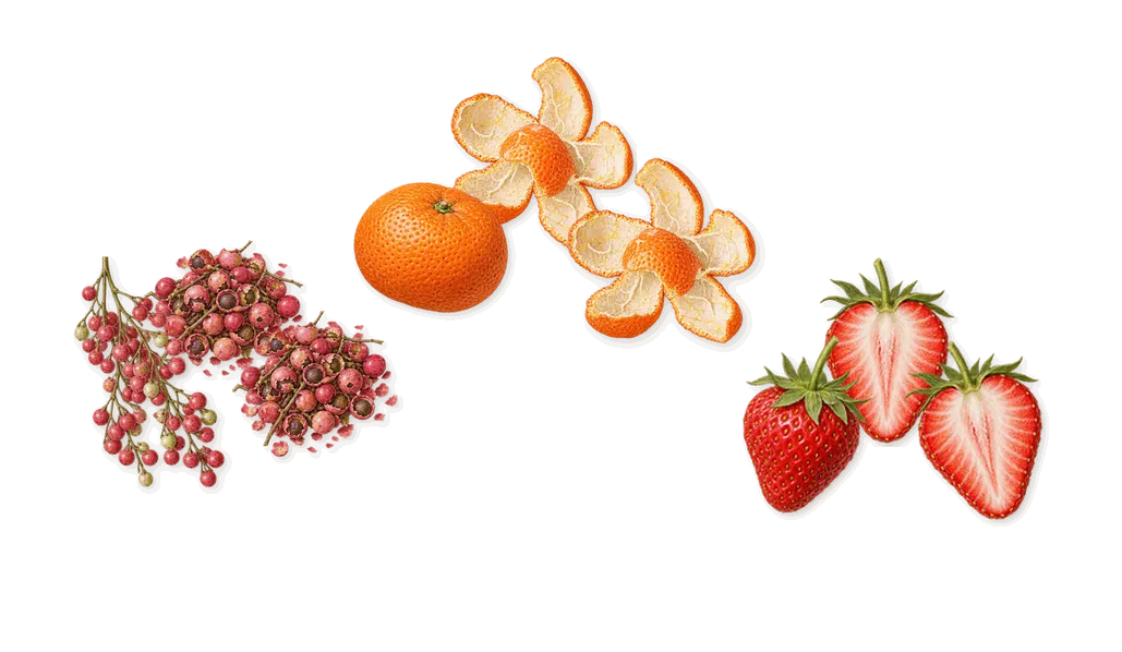 Love, when you spray it: Strawberry, Mandarin, Pink pepper