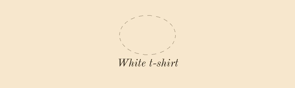 Women, dry-down: White t-shirt