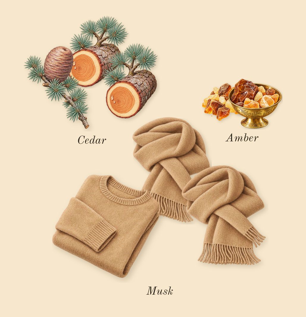 Light Blue, dry-down: Cedar, Amber, Musk