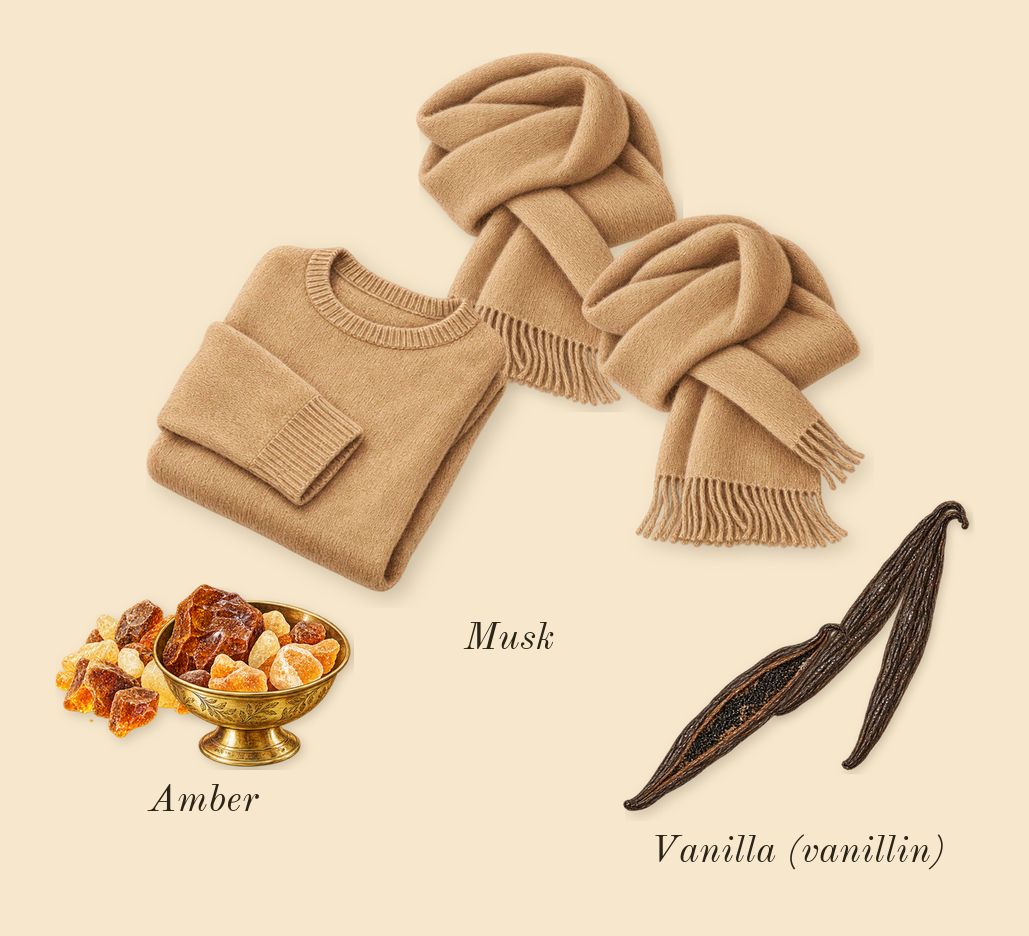 Floral Marshmallow, dry-down: Amber, Vanilla (vanillin), Musk