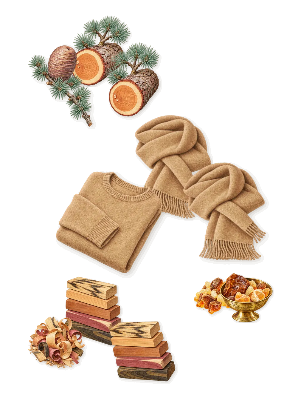 Crazy Basil, what stays: Cedar, Musks, Hinoki wood, Amber