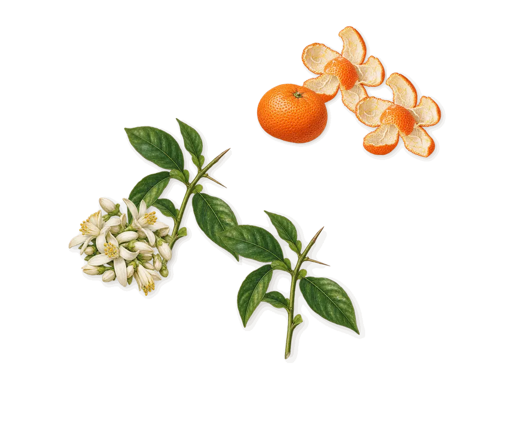 Orange Smoke, when you spray it: Mandarin, Petitgrain