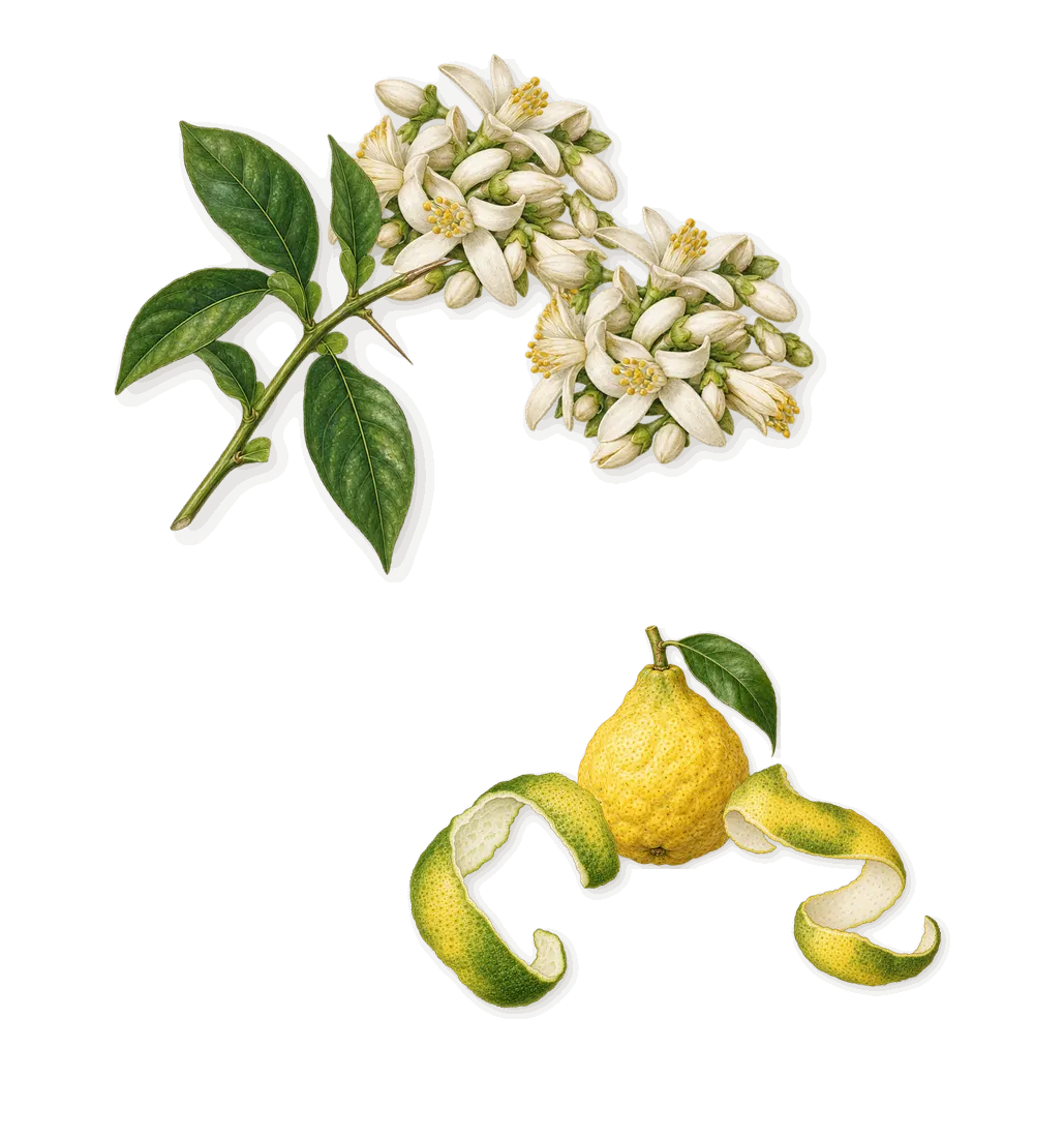 Dancing on Goosebumps, when you spray it: Bergamot, Bitter orange