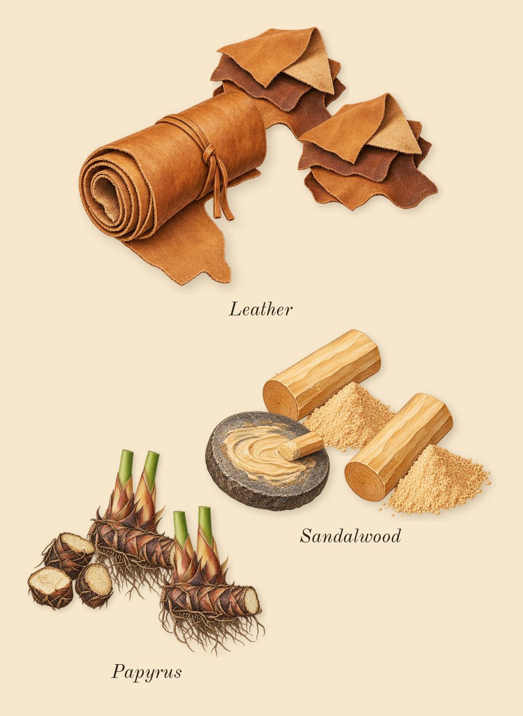 Stallion 53, dry-down: Sandalwood, Leather, Papyrus