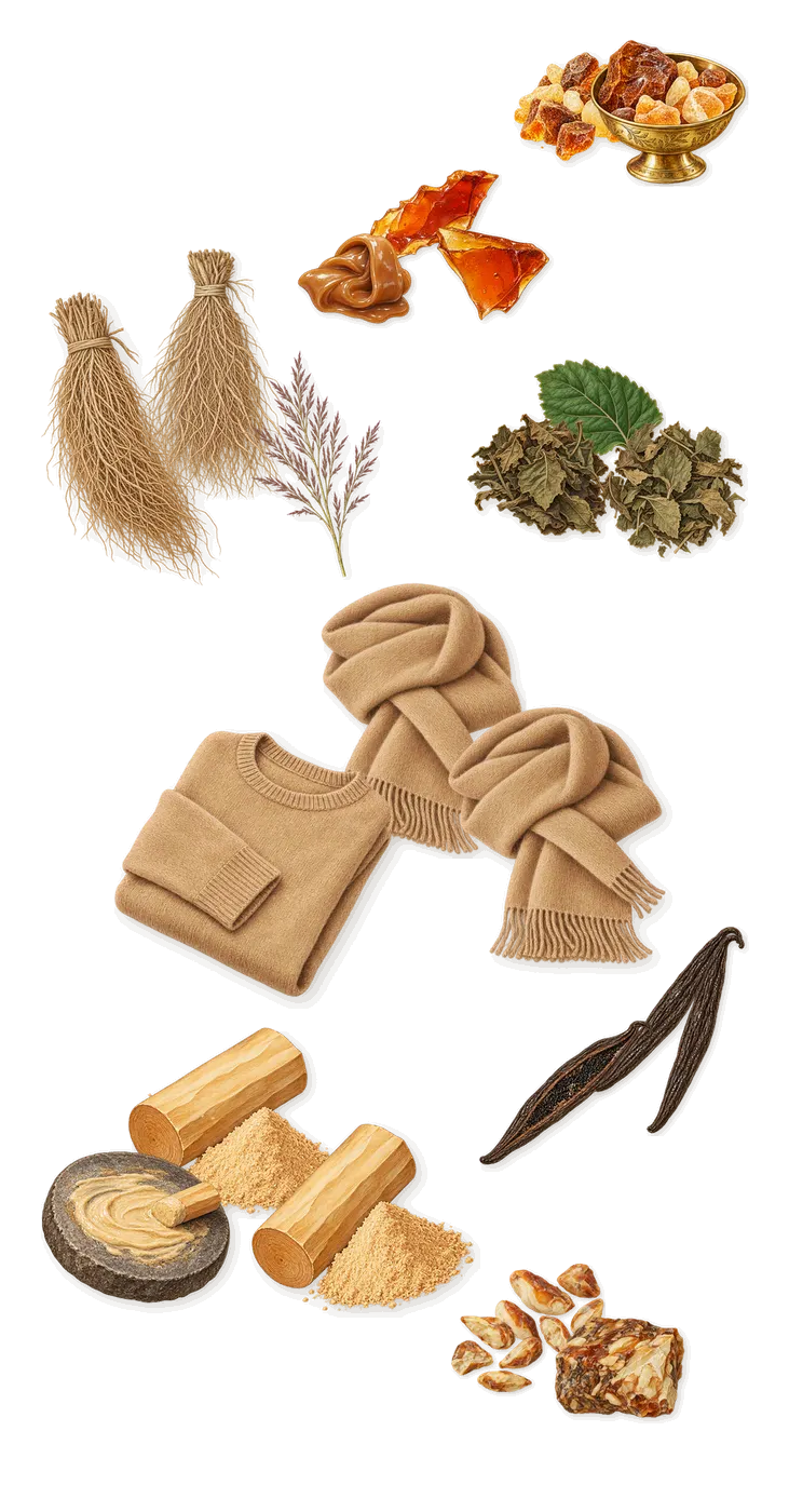 Magnetism, what stays: Caramel, Vanilla, Patchouli, Benzoin, Sandalwood, Musk, Amber, Vetiver
