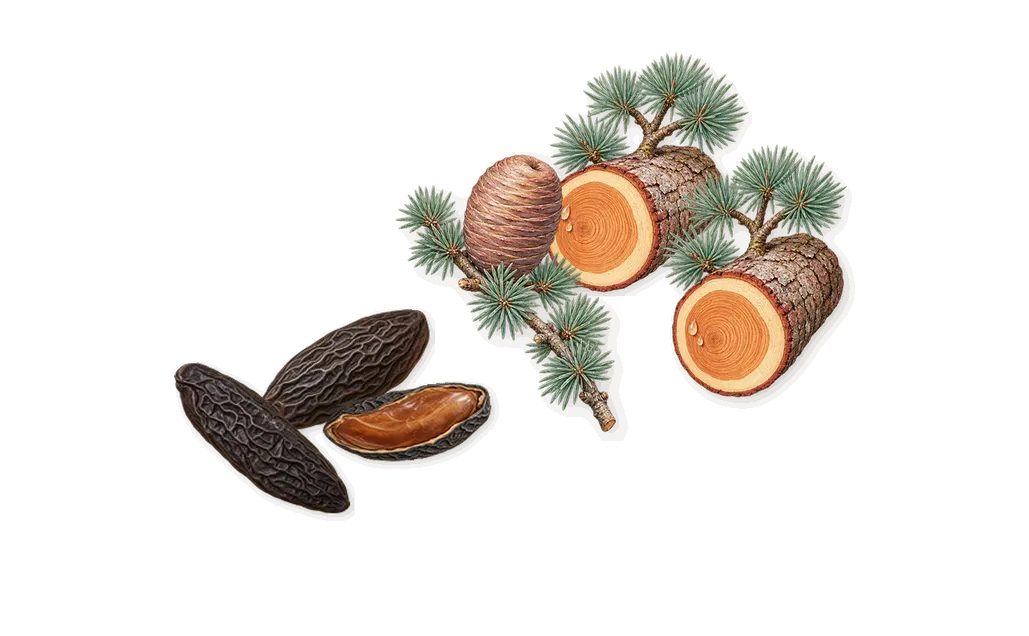 Nice Bergamote, what stays: Cedar, Tonka (coumarin)