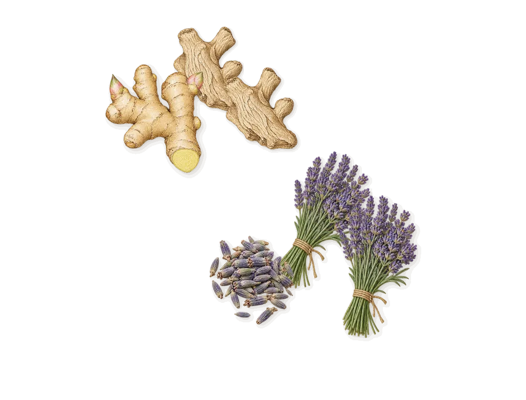 The Musc, when you spray it: Ginger, Lavender