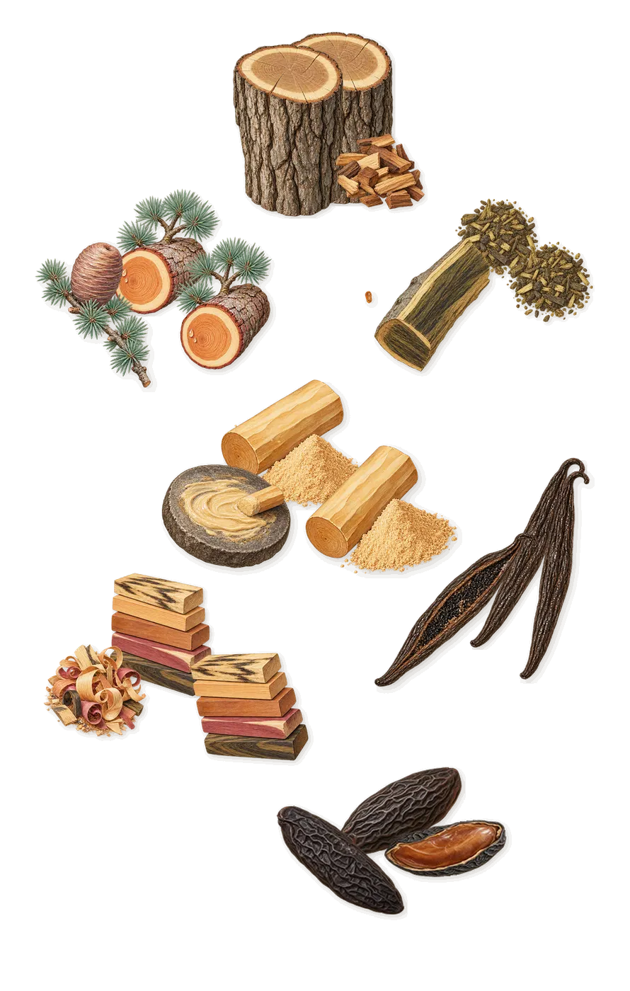 Atlas Fever, what stays: Tonka (coumarin), Cedar, Sandalwood, Vanilla, Woody notes, Oak, Guaiacwood