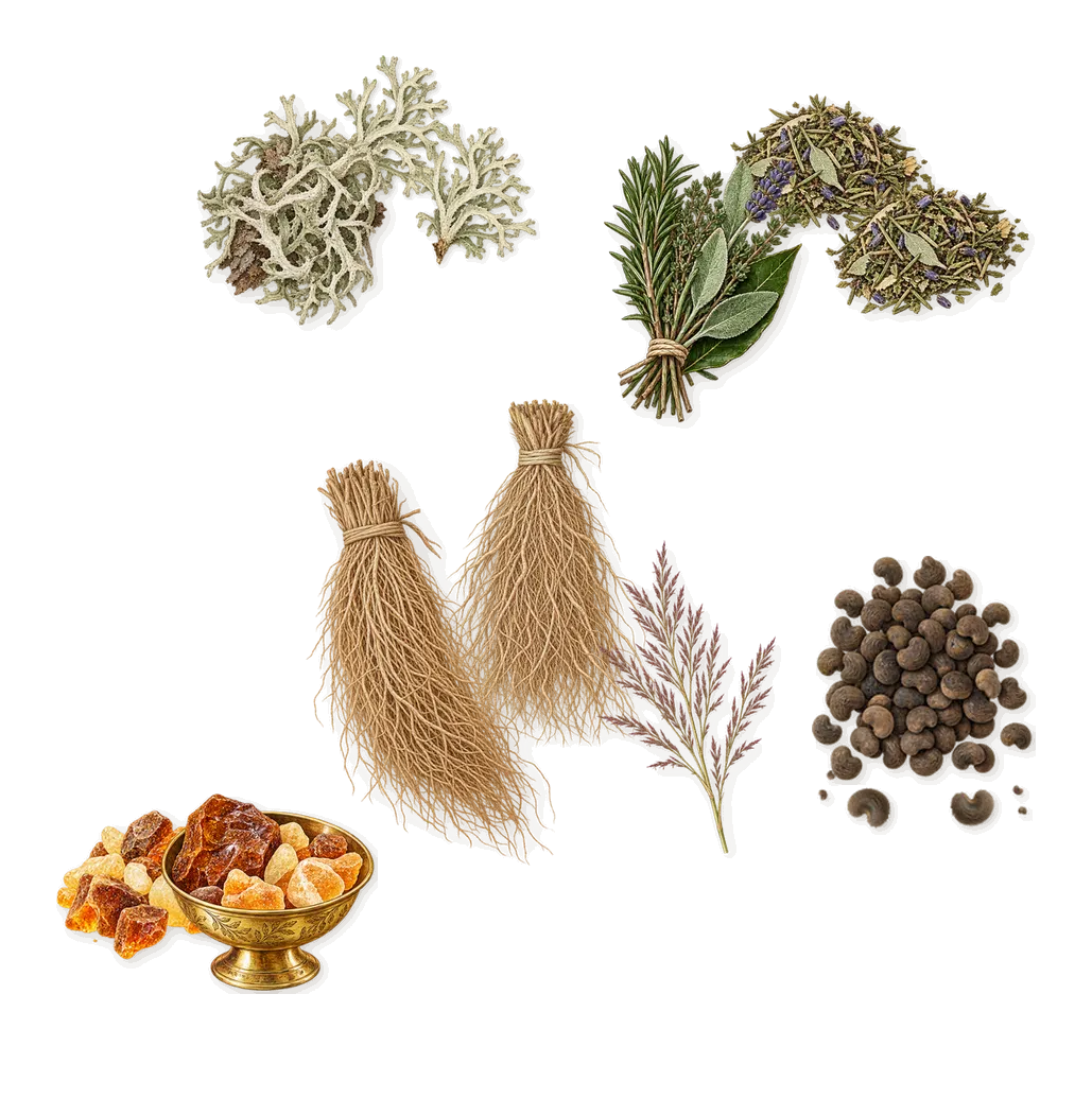 Nocologne, what stays: Dutch herbs, Amber, Ambrette, Oakmoss, Vetiver