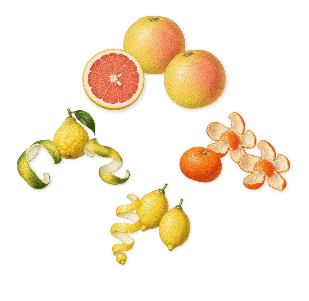 Nocologne, when you spray it: Bergamot, Grapefruit, Lemon, Mandarin