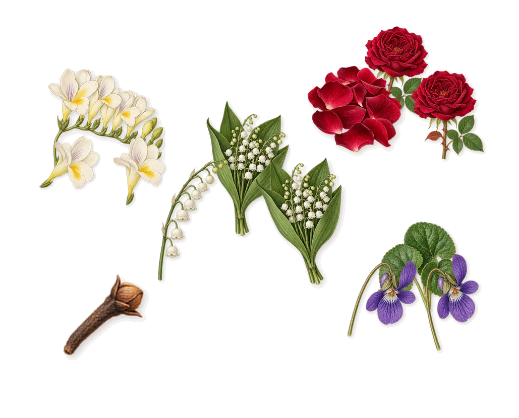 Ambassador Women, as it settles: Freesia, Rose, Lily of the valley, Violet, Isoeugenol (clove)